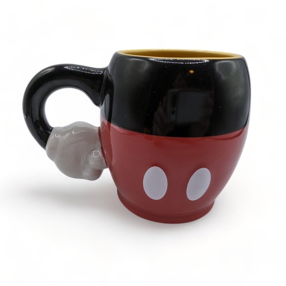 Vtg Authentic Disney Parks Mickey Mouse Mug~Ceramic Big Hand-Glove Handle Unique - Picture 5 of 12